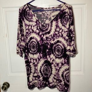 a.n.a. Purple tie dye top